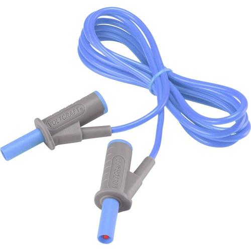 VOLTCRAFT MSB-501 Cordon de mesure de sécurité[Banane mâle 4 mm -Banane mâle 4 mm ] 1.5 m bleu