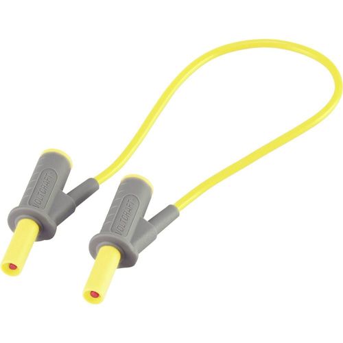 VOLTCRAFT MSB-501 Cordon de mesure de sécurité[Banane mâle 4 mm -Banane mâle 4 mm ] 0.25 m jaune