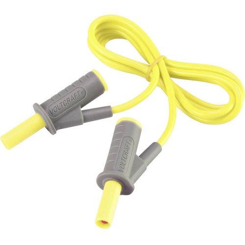 VOLTCRAFT MSB-501 Cordon de mesure de sécurité[Banane mâle 4 mm -Banane mâle 4 mm ] 1 m jaune