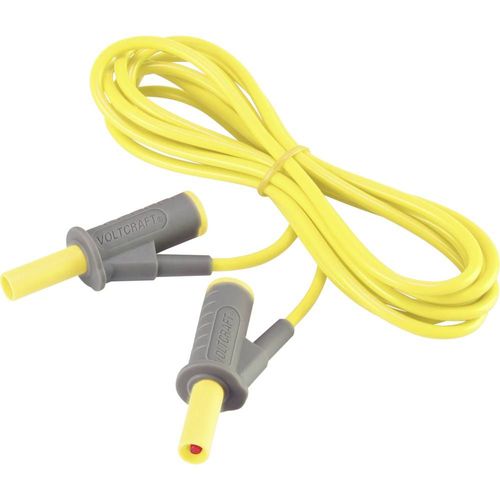 VOLTCRAFT MSB-501 Cordon de mesure de sécurité[Banane mâle 4 mm -Banane mâle 4 mm ] 2 m jaune