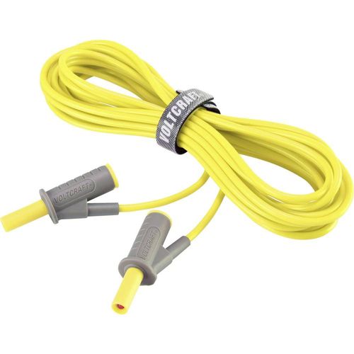 VOLTCRAFT MSB-501 Cordon de mesure de sécurité[Banane mâle 4 mm -Banane mâle 4 mm ] 5 m jaune