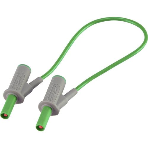 VOLTCRAFT MSB-501 Cordon de mesure de sécurité[Banane mâle 4 mm -Banane mâle 4 mm ] 0.25 m vert