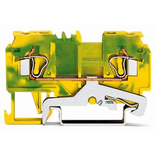 Borne pour conducteur de protection WAGO 880-907 5 mm ressort de traction Affectation des prises: terre vert-jaune 100 p