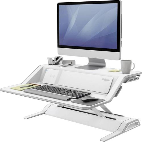 Poste de travail de bureau assis-debout Fellowes Lotus? DX Workstation 8081101 blanc