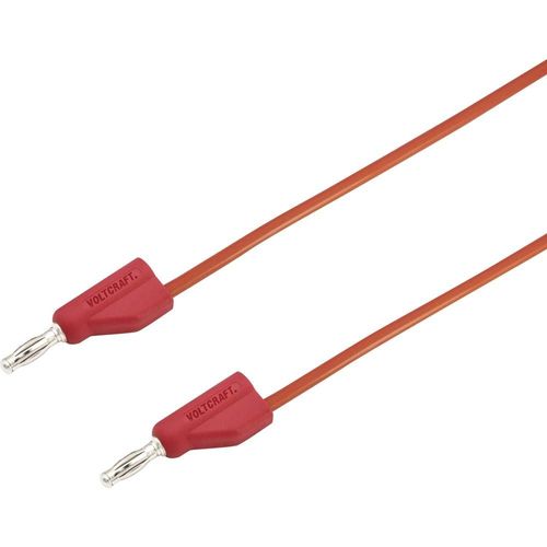 VOLTCRAFT MSB-300 Cordon de mesure[Banane mâle 4 mm -Banane mâle 4 mm ] 0.25 m rouge