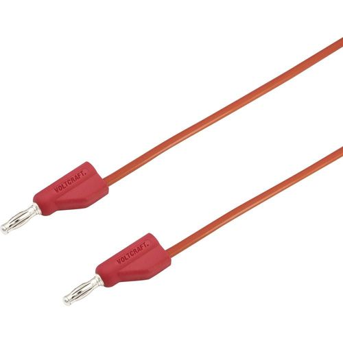 VOLTCRAFT MSB-300 Cordon de mesure[Banane mâle 4 mm -Banane mâle 4 mm ] 0.75 m rouge