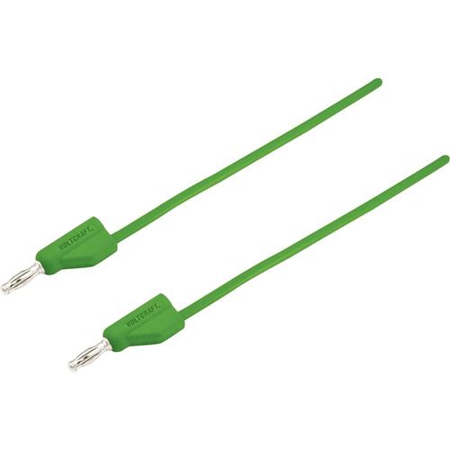 VOLTCRAFT MSB-300 Cordon de mesure[Banane mâle 4 mm -Banane mâle 4 mm ] 0.75 m vert