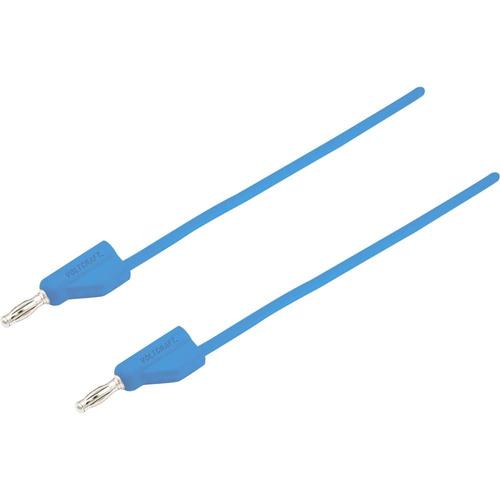 VOLTCRAFT MSB-300 Cordon de mesure[Banane mâle 4 mm -Banane mâle 4 mm ] 1.5 m bleu