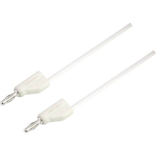 VOLTCRAFT MSB-300 Cordon de mesure[Banane mâle 4 mm -Banane mâle 4 mm ] 1.5 m blanc