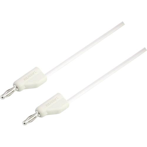 VOLTCRAFT MSB-300 Cordon de mesure[Banane mâle 4 mm -Banane mâle 4 mm ] 2 m blanc