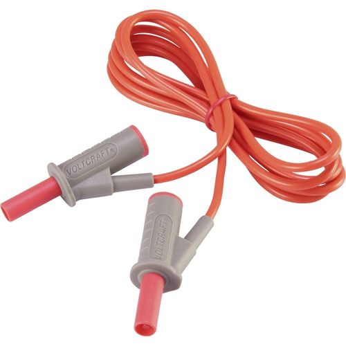 VOLTCRAFT MSB-501 Cordon de mesure de sécurité[Banane mâle 4 mm -Banane mâle 4 mm ] 1.5 m rouge