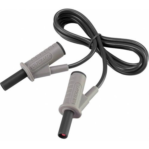 VOLTCRAFT MSB-501 Cordon de mesure de sécurité[Banane mâle 4 mm -Banane mâle 4 mm ] 1 m noir