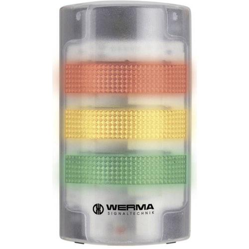 Colonne de signalisation Werma Signaltechnik 691.100.55 24 V/DC lumière permanente, feu clignotant blanc IP65 1 pc(s)