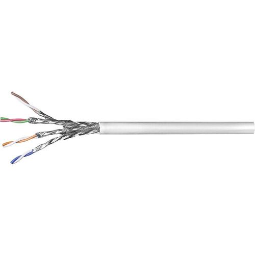 Câble réseau CAT 6 S/FTP Goobay 93954 4 x 2 x 0.12 mm² gris 100 m