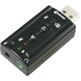 Carte son externe USB GS3, 7.1 canaux virtuel 3.5mm Casque PC Ordinateur