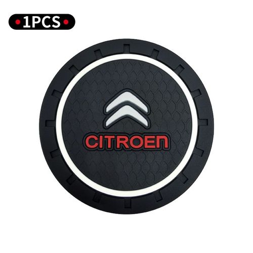 1 Pcs - Porte-Gobelet Avec Logo De Voiture, Tapis Antidérapant, Pour Citroën C1 C2 C3 C4 C5 C6 C8 C4l Ds3 Ds4 Ds5ls Ds6 Berlingo Picasso, Accessoires