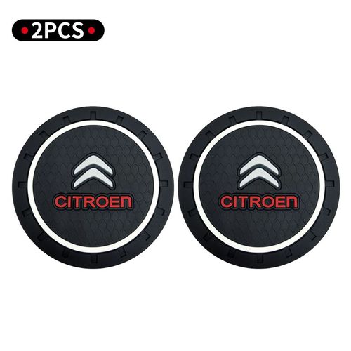 2 Pièces - Porte-Gobelet Avec Logo De Voiture, Tapis Antidérapant, Pour Citroën C1 C2 C3 C4 C5 C6 C8 C4l Ds3 Ds4 Ds5ls Ds6 Berlingo Picasso, Accessoires