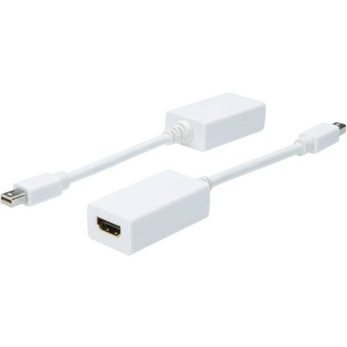 ASSMANN - Adaptateur HDMI - Mini DisplayPort mâle pour HDMI femelle - 15 cm - double blindage - blanc