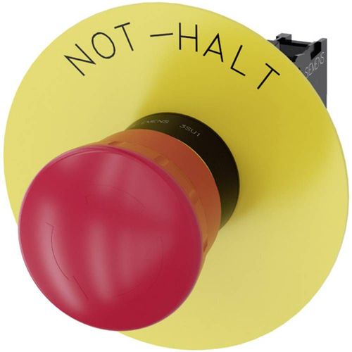 Arrêt d'urgence, Coup de poing collerette plastique rouge décrochage par rotation Siemens SIRIUS ACT 3SU1100-1HB20-1CH