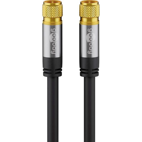 Câble de raccordement Goobay 70666 [1x F mâle - 1x F mâle] 3.00 m noir