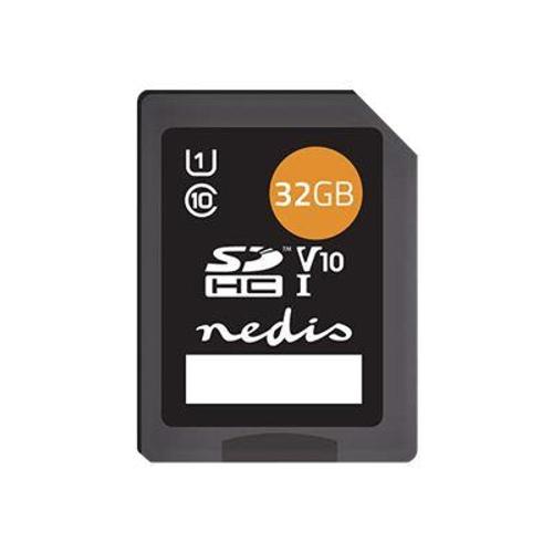 Nedis MSDC32100BK - Carte mémoire flash - 32 Go - UHS Class 1 / Class10 - SDHC UHS-I - noir