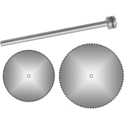 2 lames de scie circulaire Ø 16 et 22 mm avec mandrin Donau Elektronik 1641 Diamètre: 22 mm