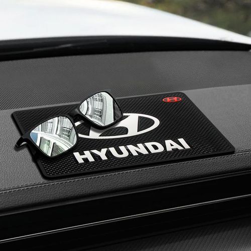 1pc-Peugeot - Support Antidérapant Pour Téléphone, Logo De Voiture, En Silicone, Accessoires Automobiles Pour Hyundai Accent Azera Elantra Gdi Genesis