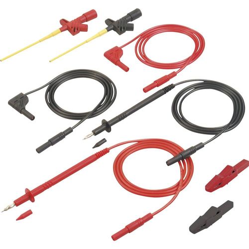 SKS Hirschmann MMS 2040 Set de cordons de mesure de sécurité[Banane mâle 4 mm -Banane mâle 4 mm, pointe de test ] 1 m no