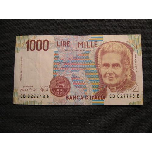 Billet 1000 Lires Italie "Maria Montessori"