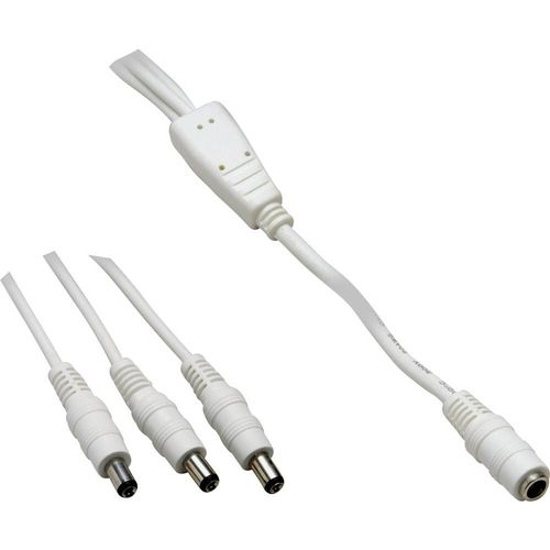 Câble de connexion basse tension VOLTCRAFT 072981C DC femelle ext 5.5 mm int 2.1 mm vers 3x DC mâle ext 5.5 mm int 2.1 m