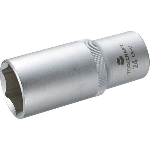 ""Douille 6 pans extérieurs 24 mm Longueur: 77 mm TOOLCRAFT 816187 Emmanchement: 1/2"""" (12.5 mm) 1 pc(s)""