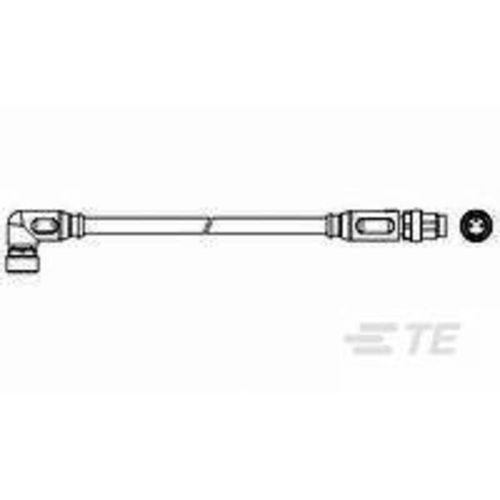 Câble de raccordement M8 TE Connectivity 3-2273124-4 femelle, coudé, mâle, droit 1.50 m Nbr de pôles: 3 1 pc(s)