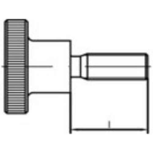 Vis moletée TOOLCRAFT 107539 50 pc(s) M4 6 mm tête moletée acier N/A