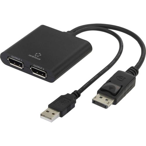 Renkforce DisplayPort Adaptateur [1x DisplayPort mâle - 2x DisplayPort femelle] noir