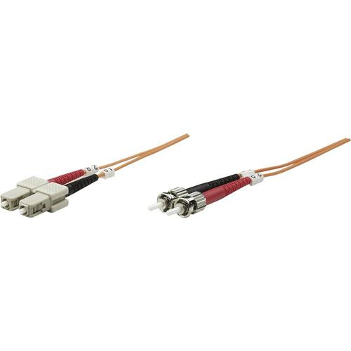 Câble de raccordement fibre optique Intellinet 470131 [1x ST mâle - 1x SC mâle] 50/125 µ Multimode OM2 5 m