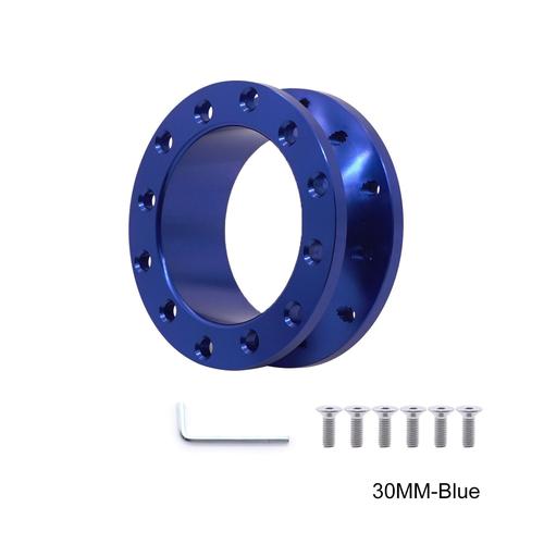 30mm-Bleu - Adaptateur Universel D'espacement De Volant De Voiture De Sport, En Aluminium Cnc, 30mm 50mm, Pour Kit De Moyeu De Voiture De Course