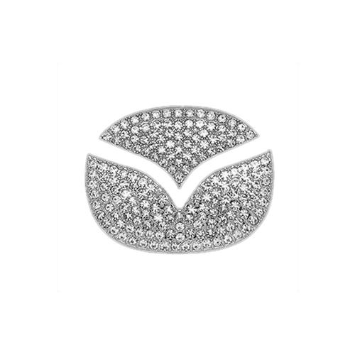 Pour Mazda - Autocollant 3d'emblème De Volant De Voiture, Logo De Voiture En Diamant, Accessoires'intérieur De Voiture Pour Toyota Bmw Infiniti Lexus