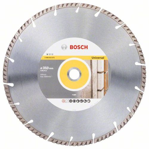 Disque à tronçonner diamanté Standard for Universal, 350 x 25,4 x 3,3 x 10 mm Bosch Accessories 2608615071 Diamètre 350