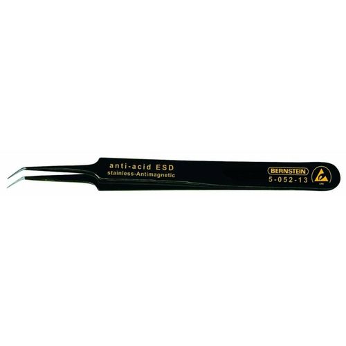 Pince brucelle CMS Bernstein 5-052-13 5b SA-ESD Super-pointue, courbée 110 mm 1 pc(s)