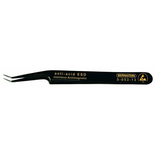 Pince brucelle CMS Bernstein 5-053-13 51 SA-ESD très pointue, oblique/incurvée 110 mm 1 pc(s)