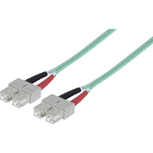 Câble de raccordement fibre optique Intellinet 751025 [1x SC mâle - 1x SC mâle] 50/125 µ Multimode OM3 1 m