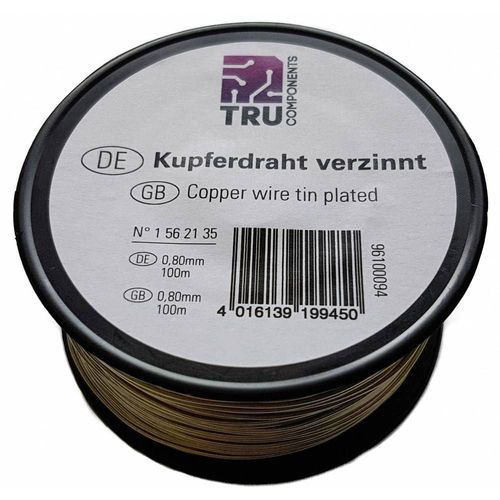 Fil de cuivre TRU COMPONENTS 1515010/50 1562125 Ø ext. sans isolant: 1 mm 50 m