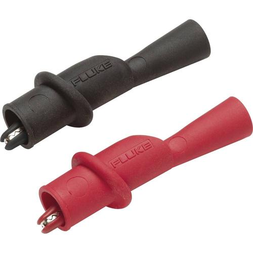 Jeu de pinces crocodiles de sécurité Fluke AC175 femelle 2 mm CAT IV 600 V, CAT III 1000 V rouge, noir