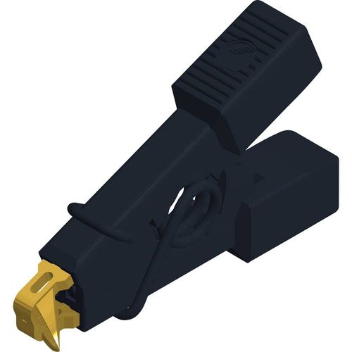 Pince crocodile SKS Hirschmann MICRO-SMD CLIP 1 enfichable 0.64 mm CAT I noir