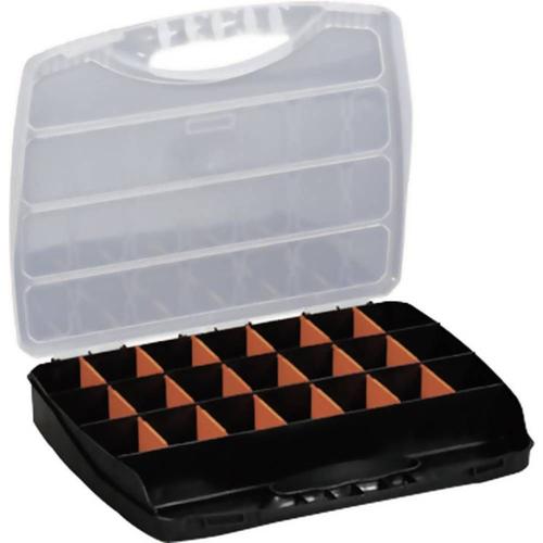 Coffret de rangement séparations variables Alutec 56010 (L x l x h) 380 x 300 x 60 mm Nombre de compartiments: 23 1 pc(s