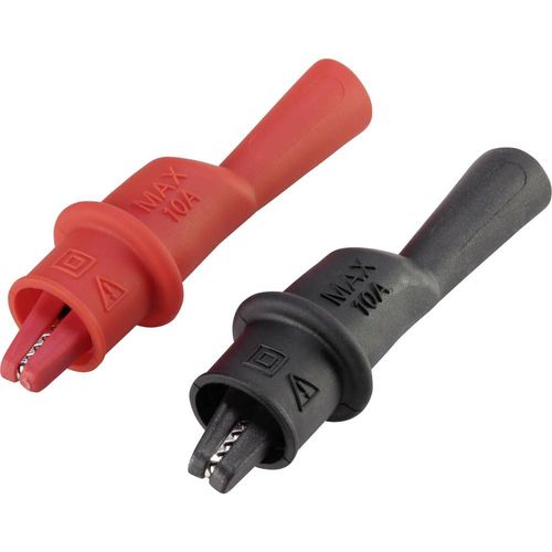 Pince crocodile VOLTCRAFT MSK-104 connecteur mâle 4 mm CAT III 1000 V, CAT IV 600 V noir, rouge