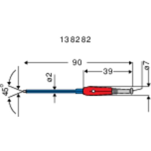 Pointe de touche SKS Hirschmann PRUEF 1 931376101 à souder CAT I rouge 1 pc(s)