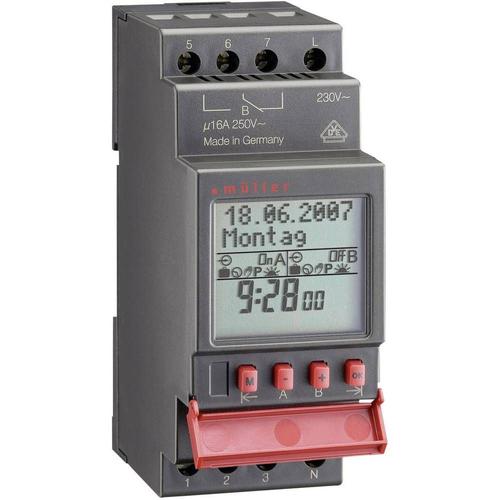 Programmateur horaire pour rail numérique Müller SC 28.13 pro 230 V/AC 16 A/250 V 1 pc(s)