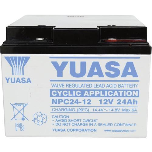 Batterie au plomb 12 V 24 Ah Yuasa NPC24-12 plomb (AGM) (l x h x p) 175 x 125 x 166 mm raccord à vis M5 sans entretien,