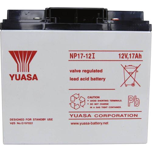 Batterie au plomb 12 V 17 Ah Yuasa NP17-12 plomb (AGM) (l x h x p) 181 x 167 x 76 mm raccord à vis M5 sans entretien, ce